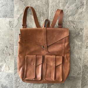 Raven and Lily + Magnolia brown leather backpack